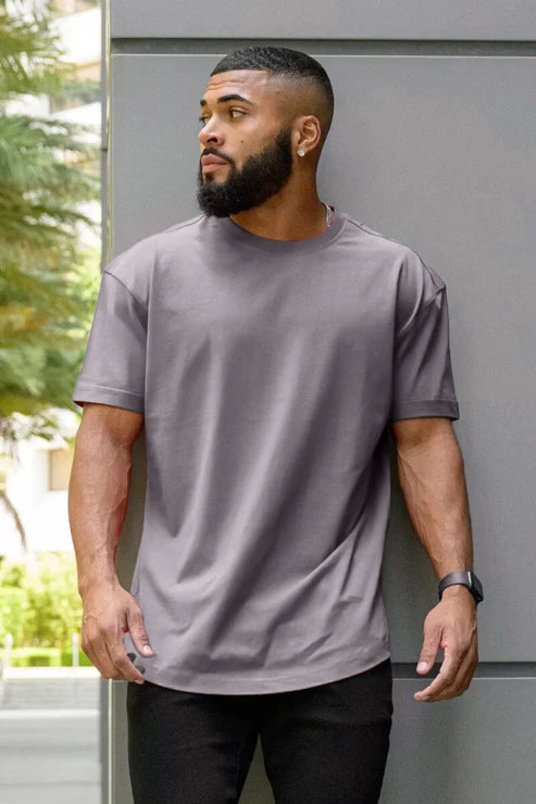 Men's Essentials Curved Loose Fit Short Sleeve Tee Shirt